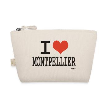 i love Montpellier - couleurs personnalisables - Trousse biologique - nature - Devant