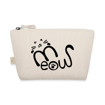 meow typo with cat - Organic Pouch - nature - Front