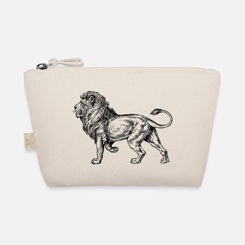 Big lion black and withe Bio-Täschchen