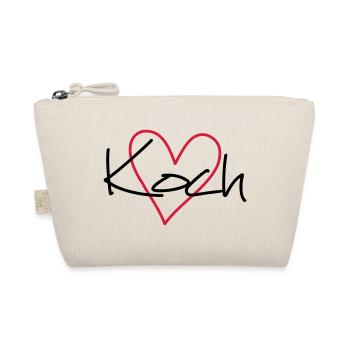 Koch Herz Hobbykoch Küche Geschenkidee - Bio-Täschchen - Natur - Vorne