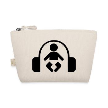 baby headphone music - Bio-Täschchen - Natur - Vorne