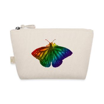 Rainbow butterfly - Freedom, Love and Happiness - Organic Pouch - nature - Front