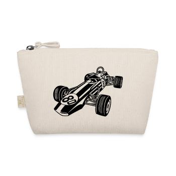 Rennwagen / Race Car 02_schwarz - Bio-Täschchen - Natur - Vorne