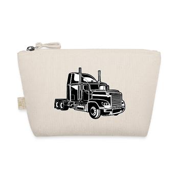 Truck / Lkw 02_schwarz weiß - Bio-Täschchen - Natur - Vorne