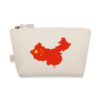 T-shirt de drapeau chinesiche Chine cadeau - Trousse biologique - nature - Devant