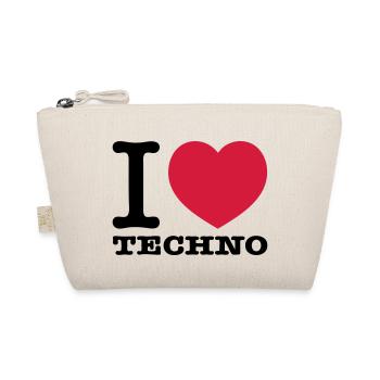 I love Techno Musik - Bio-Täschchen - Natur - Vorne