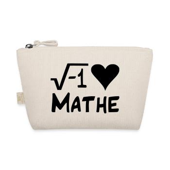 I love MATHE - Bio-Täschchen - Natur - Vorne