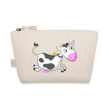 Galloping cartoon cow - Organic Pouch - nature - Front