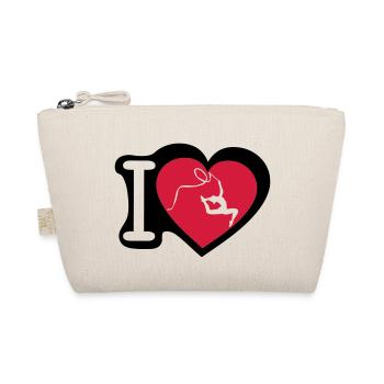 grs love heart heart gymnastique3 - Organic Pouch - nature - Front