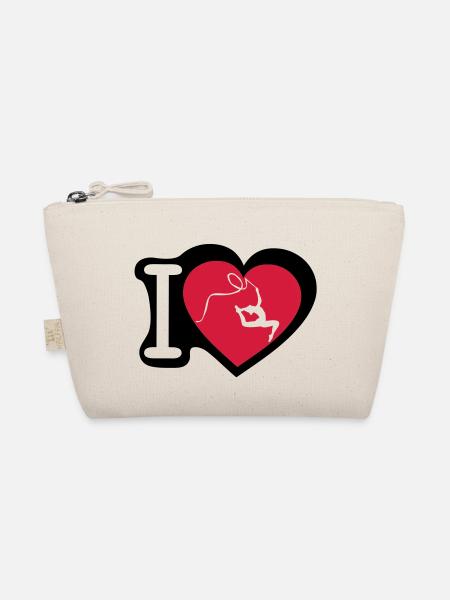 grs love heart heart gymnastique3 - Organic Pouch - nature - Front