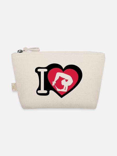 grs love heart heart gymnastique8 - Organic Pouch - nature - Front