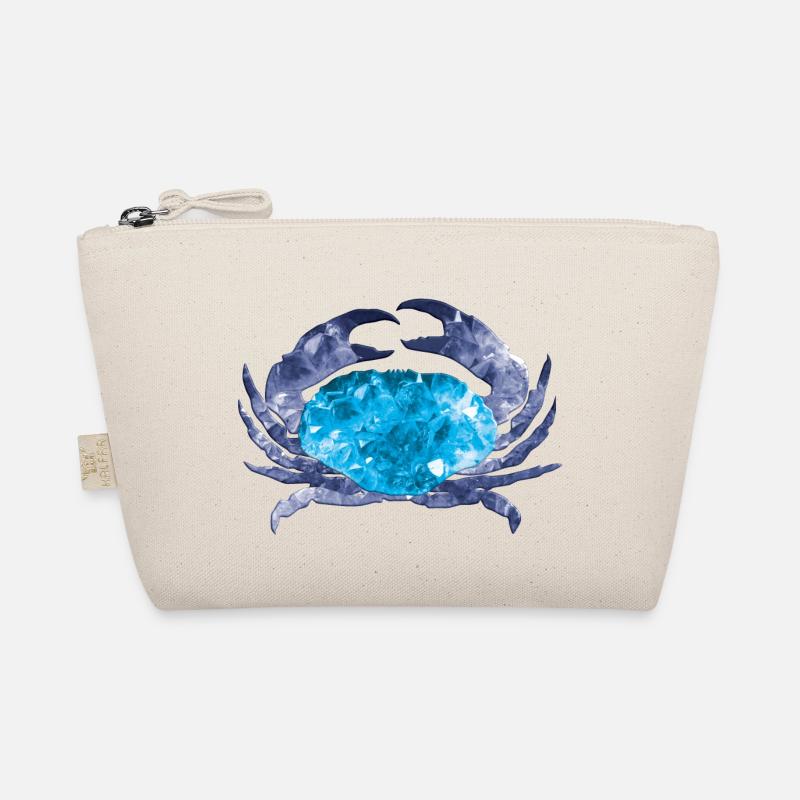 Sternzeichen Krebs mit Kristall Panzerung Krabbe Bio-Täschchen