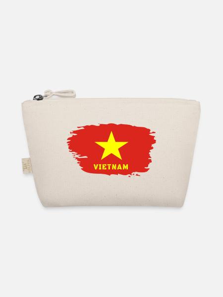 Vietnam Flagge / Geschenk Hanoi Asien Südostasien - Bio-Täschchen - Natur - Vorne