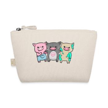 Piggy et le gang I Drôle cadeau I Cochon - Trousse biologique - nature - Devant