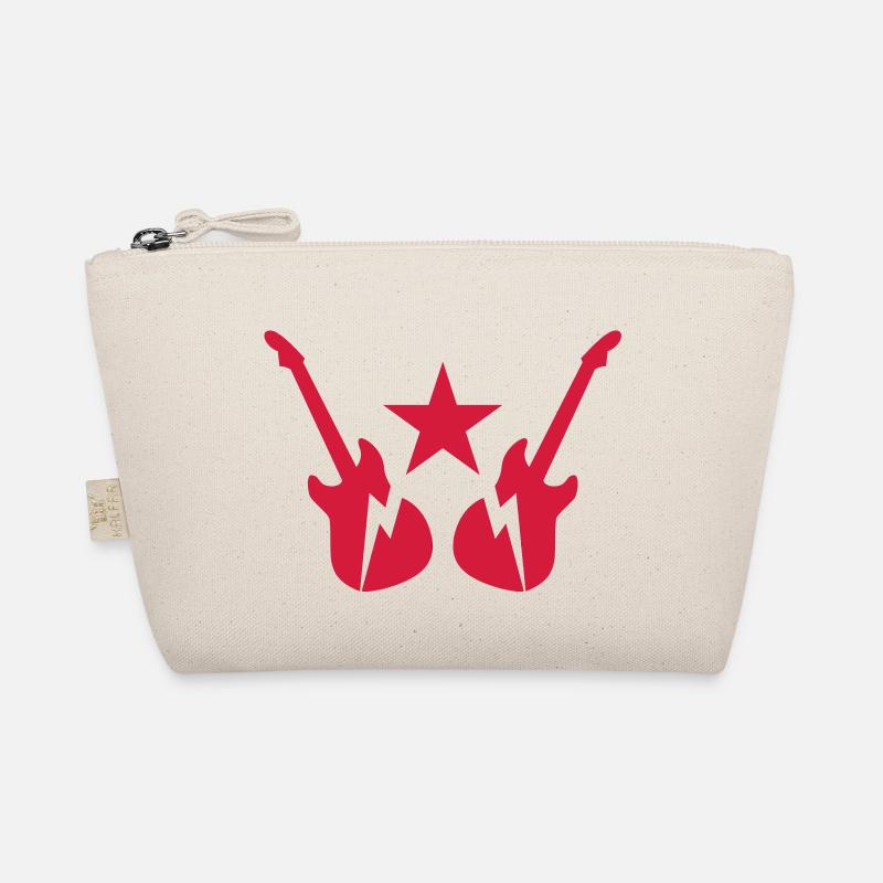 electric rock guitars emblem with a star Organic Pouch