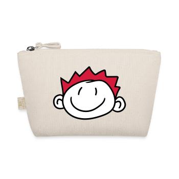 face head child painted scribble comic cartoon jun - Organic Pouch - nature - Front