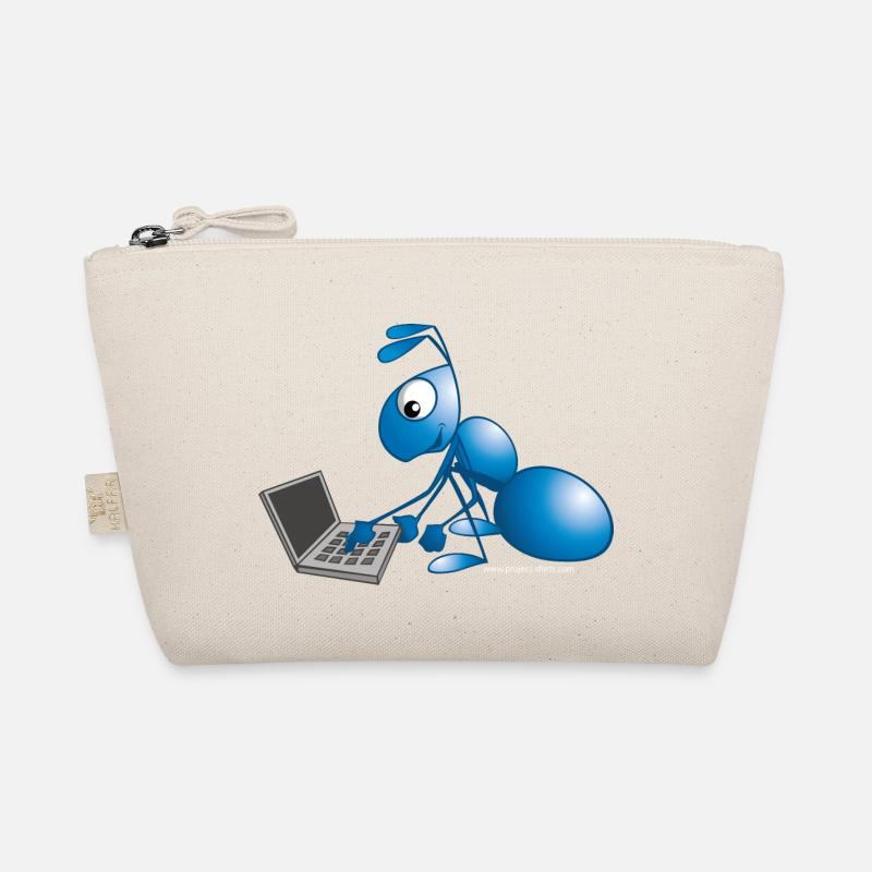 Ameise mit Laptop - Bio-Täschchen - Natur