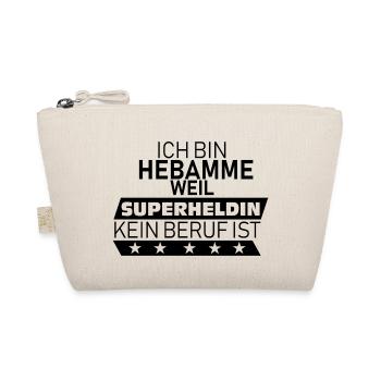 ich bin Hebamme weil superheldin kein Beruf ist - Bio-Täschchen - Natur - Vorne