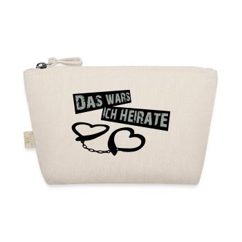 ich_heirate_schwarz - Bio-Täschchen - Natur - Vorne
