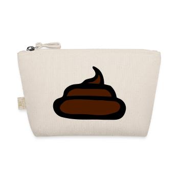 crap poo poop shit crap fun design - Organic Pouch - nature - Front