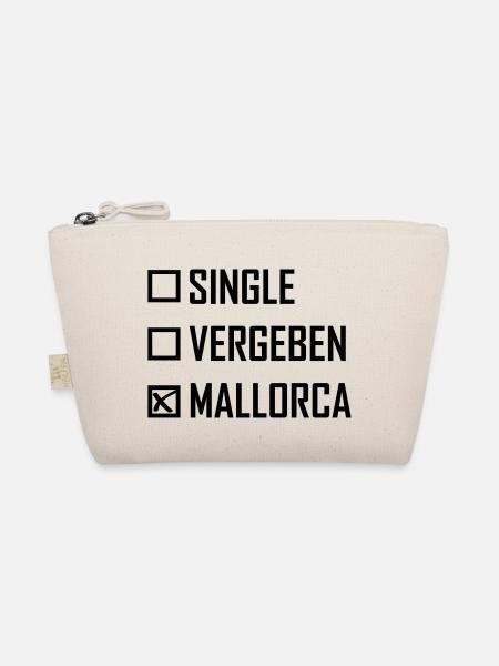 Singel Vergeben Mallorca Spruch - Bio-Täschchen - Natur - Vorne