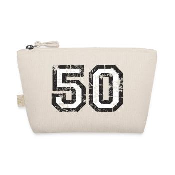 Number 50 Fifty 50th Birthday Design (EU) - Organic Pouch - nature - Front