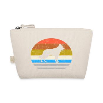 German Shepherd - Retro Style Vintage Silhouette - Organic Pouch - nature - Front