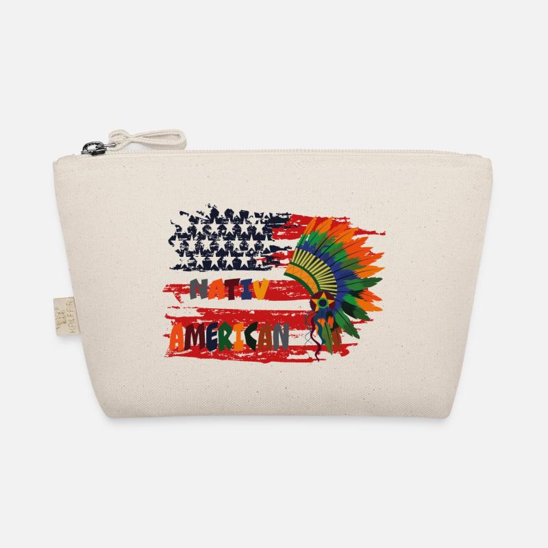 Indianer Nativ American - Bio-Täschchen - Natur