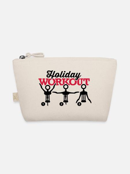 Holiday workout corkscrew - Bio-Täschchen - Natur - Vorne