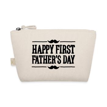 Happy 1st ( first ) father's day - Organic Pouch - nature - Front