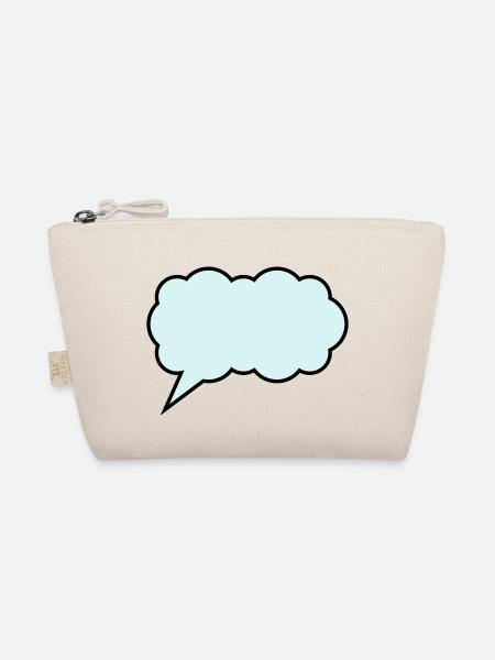 sprechblase cloud - Bio-Täschchen - Natur - Vorne