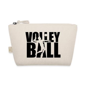 text man boy jump serve silhouette shadow outline - Organic Pouch - nature - Front