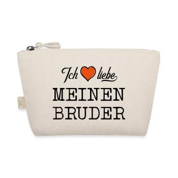 ich liebe meinen Bruder Herz - Bio-Täschchen - Natur - Vorne