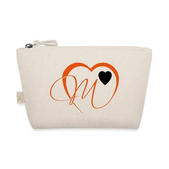 Valentinstag Herz mit Buchstabe M - Bio-Täschchen - Natur - Vorne