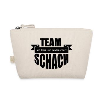 TEAM SCHACH – Spielen Schachmatt Brettspiel - Bio-Täschchen - Natur - Vorne