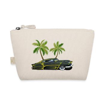 Palm tree vintage car hot rod old american - Organic Pouch - nature - Front
