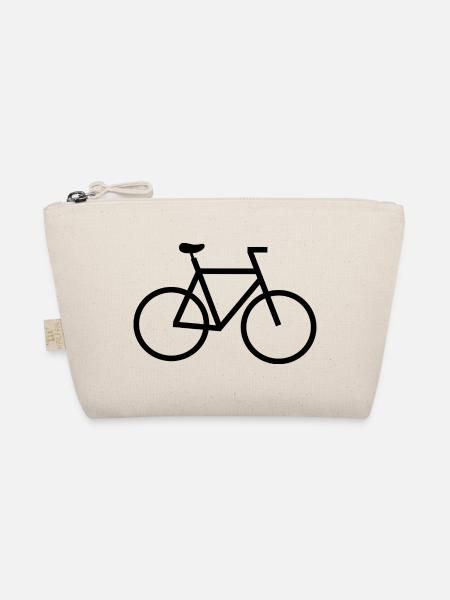 Einfaches Fahrrad-Logo-Schattenbild - Bio-Täschchen - Natur