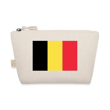 sticker flag of Belgium Belgien Fahne drapeau - Organic Pouch - nature - Front