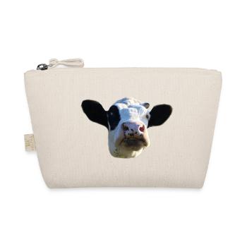 funny cow cow head black and white gift farmer - Organic Pouch - nature - Front