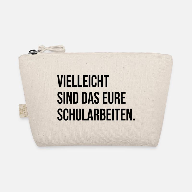 Vielleicht sind das eure Schularbeiten. (schwarz) Bio-Täschchen