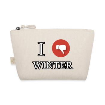 I HATE WINTER | Thumbs down - Organic Pouch - nature - Front
