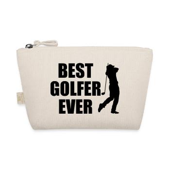 Best golfer ever Geschenk Sport Golf Hole - Bio-Täschchen - Natur - Vorne