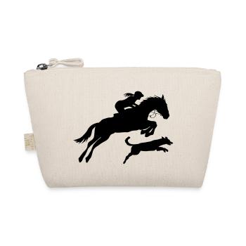 Cheval avec cavalière et chien - Trousse biologique - nature - Devant