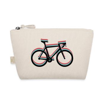 Vélo de course tricolore - rouge, noir, bleu (turquoise) - Trousse biologique - nature - Devant