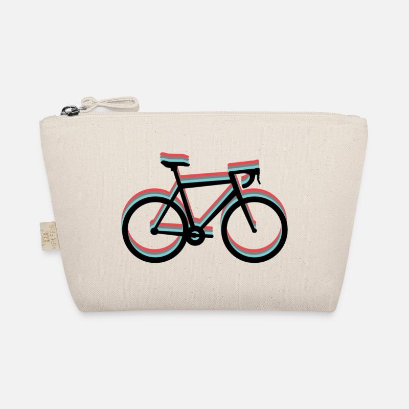 Vélo de course tricolore - rouge, noir, bleu (turquoise) - Trousse biologique - nature