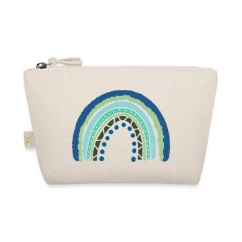 Bleu Arc-en-ciel vert avec des points - Trousse biologique - nature - Devant