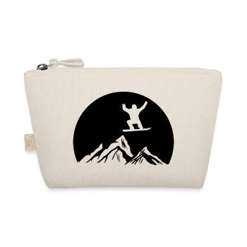 Snowboard Snowboarder - Bio-Täschchen - Natur - Vorne