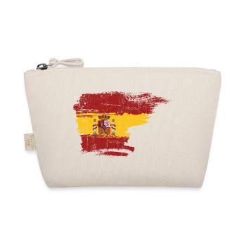 Spain Flag Brushstroke Crest - Organic Pouch - nature - Front