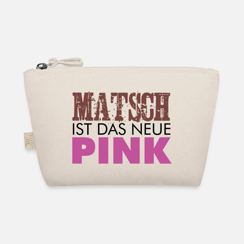 Muddy run shirt mud Matsch Lauf Team obstacle pink - Bio-Täschchen - Natur