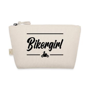 Bikergirl Chopper Motorradfahrerin Biker-Girl Bike - Bio-Täschchen - Natur - Vorne